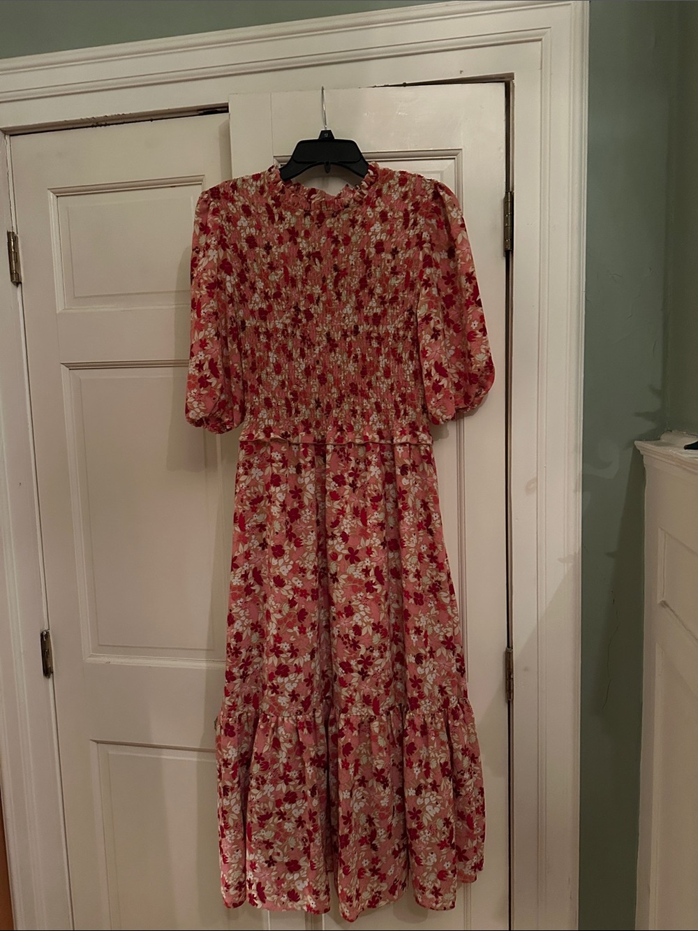 Nanette Lepore Rose Floral Smocked Maxi Dress